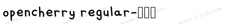 opencherry regular字体转换